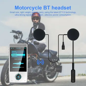 Bluetooth-Совместимый 5.0 Мотоциклетный Шлем Гарнитура с Микрофоном Наушники для Шлема Мотоциклетные Динамики Наушники для Велосипедной Навигации