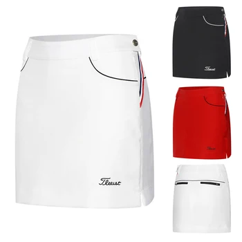 Женская юбка для гольфа, летняя модная спортивная одежда для гольфа, Быстросохнущая Дышащая короткая юбка для дам